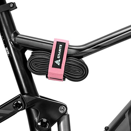 Granite Rockband - Cinghia di trasporto per telaio per camere d'aria e kit di attrezzi per bicicletta, soluzione di archiviazione per attaccare attrezzature aggiuntive alla tua mountain bike (rosa)