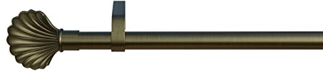 Gardinenstange Volterra 1, messing-antik, 16mm Durchmesser, 330cm, inkl. Trägern