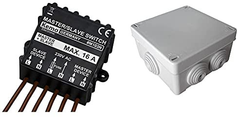 Interrupteur maître-esclave - Kemo - 230 V/CA (400 V/CA) - M103N & Boîte de dérivation étanche carrée IP55-100x100mm Prof. 50mm