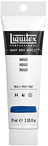 Liquitex 1045208 Professional Heavy Body Acrylfarbe in Künstlerqualität mit ausgezeichneter Lichtechtheit in buttriger Konsistenz, 59ml Tube - Indigo