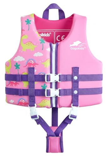 Gogokids Kinder Schwimm Weste Jungen Schwimmen Jacke - Bademode Neopren Weste Schwimmjacke Kinder Schwimmbekleidung für 1-9 Jahre alte Kinder