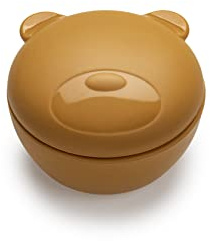 melii Ciotole per animali in silicone con coperchio, contenitore per alimenti (orso)