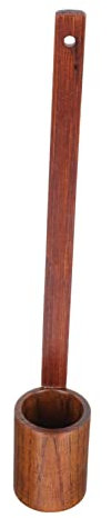 Cabilock Wooden Wine Ladle Long Handle Handheld Wine Dipper Spoon Vintage Style for Home Use Tea Ceremony and Bar Serving