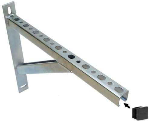 Kolor Schienenkonsole Wandträger Schwerlastwinkel Auslegerkonsole Schwerlastträger Winkelträger , Regalträger aus verzinkter Stahl , Wandmontage , Träger 400 - 900 mm (700 mm mit endkappe)