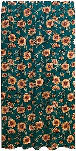 HOME ZEN HOUSEHOLD LINEN Tende da Esterno per Balconi, Gazebo da Sole con Anelli Termiche parasole (145X250 CM, GIRASOLE CON RETRO TINTA UNITA VERDE)