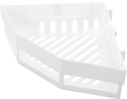 TOPBATHY Mensola Angolare Versatile in Plastica Abs Montaggio A Parete Senza Foratura Cestino Portaoggetti Per Doccia Bagno E Cucina
