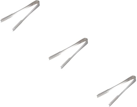 TOPBATHY 12pcs Stainless Steel Food Serving Tongs Mini Tongs for Ice Cubes Bread Rustproof for Cooking Home Bar Sanding