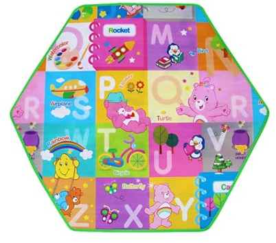 Tapete para gatear, 122 x 70 x 138 cm, tapete para gatear, plegable, elástico, manta para el suelo de gateo, hexagonal, suave, impermeable, a prueba de golpes, para niñas y niños
