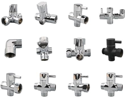 LXHZSY Umschaltventil Dusche 3-Wege Messing Dusche Arm Adapter G1/2'' G3/4 Dusche Umstellung Ventil for Handbrause Feste Dusche Kopf Badezimmer Zubehör(A1)