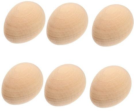 TOYANDONA Adornos De Madera para Huevos De Pascua Sin Terminar Decoración De Huevo De Pascua para Dibujar Colores