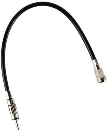 Laroal Adaptador de Cable de extensión de Antena estéreo para Radio de Coche, ISO a DIN Macho, Multiusos, Ajuste preciso para Cable de Antena.