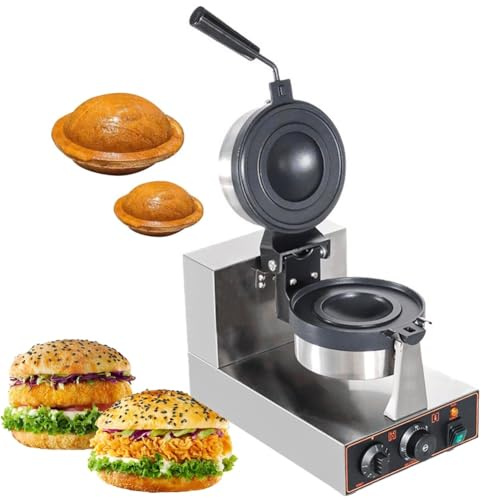 Burger Maker,Electric UFO Burger Machine, Household Commercial Ice Cream Burger Maker Machine,Non-Stick Electric Panini Press, 50-300°C Temperature Control