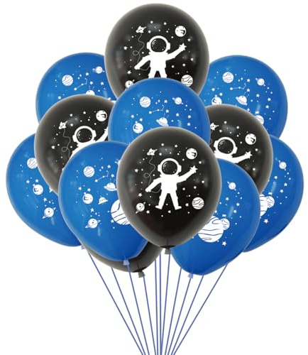 Gleemix 12 Stück Planeten Geburtstagsdeko,12 Zoll Weltraum Geburtstag Party Ballons, Astronaut Luftballon Geburtstag Party Deko Planeten Latexballons für Junge Geburtstag Party Deko Star-Fans