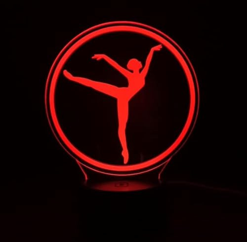 HPBN8 Ltd 3D Gymnastik Lampe USB Power 7 Farben Amazing Optical Illusion 3D wachsen LED Lampe Formen Kinder Schlafzimmer Nacht Licht.