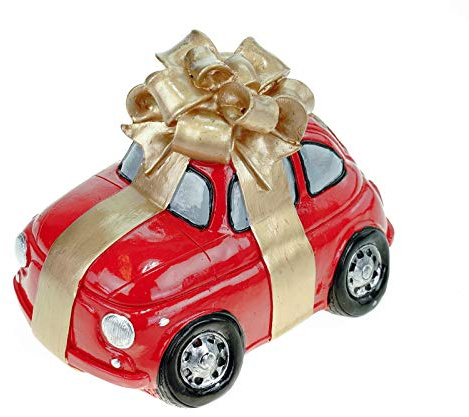Udo Schmidt Spardose Neues Auto mit Schleife 15 cm Führerschein Geschenk Sparschwein