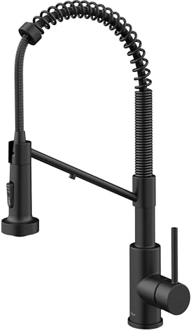 Kraus Bolden 2-in-1 Pull-Down Single Handle Kitchen Sink Filter Water Faucet for Reverse Osmosis or Water Filtration System in Matte Black, KFF-1610MB