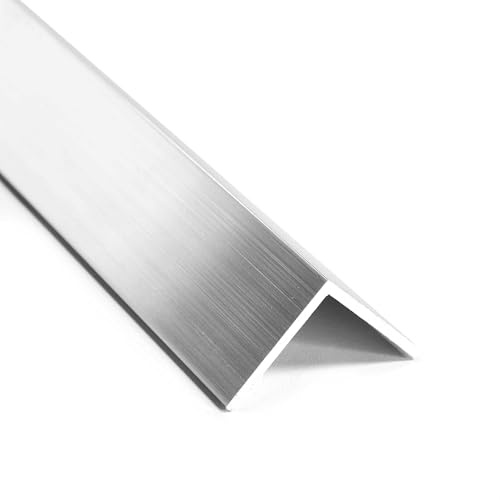 nielsen Aluminium Winkelprofil Natur (Pressblank) 2000x10x10 mm, Stärke: 1 mm, Länge: 200 cm, gleichschenklig, Made in Germany, Eckschutzprofil, Kantenschutz, Abschlußprofil, Ausgleichswinkel