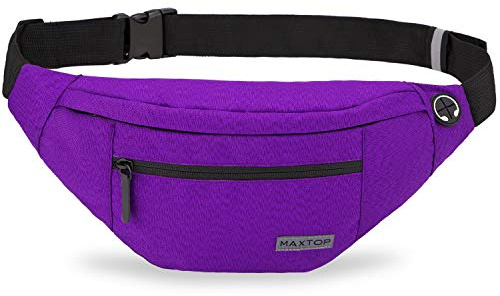 MAXTOP Bauchtasche Gürteltasche für Damen und Herren Hüfttasche Outdoor Groß Handytasche Sport Wasserdicht Laufgürtel Umhängetasche Geldgürtel für Camping Wandern Fitness Fahrrad Geschenke