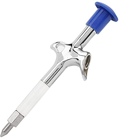 Chromoberfläche Mini-Fettpresse für Fahrrad, einfaches Lagern, reines Kupfer Innenrohr, kleiner Griff, ideal für Öl- und Fettzufuhr, Pistolets graisseurs