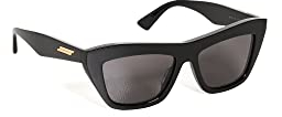 Bottega Veneta Sonnenbrillen BV1121S Black/Grey 55/16/140 Damen