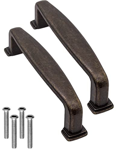 Fuxxer 2 maniglie per mobili antichi, cassetti e armadi, design bronzo, 106 x 25 mm