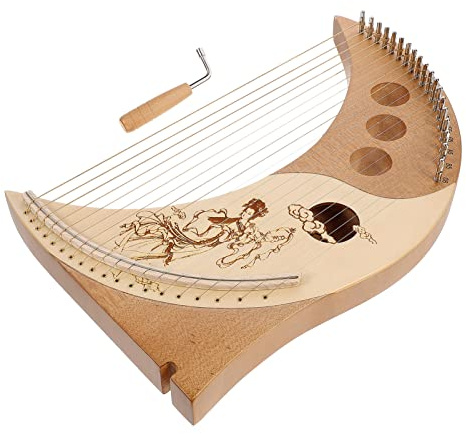 Milisten 1satz Holzharfe Saiten Musikinstrument Für Erwachsene Lyra Harfe Entspannende Melodien Für Zuhause Saiten Lyra Harfe Aus Holz Musikinstrument Für Anfänger Tragbare Holzharfe