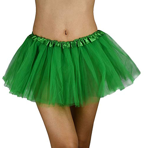 JUNBESTN Women Costume Tutu Skirt for Women Party Favor Halloween Merry Christmas Accessories Tutu Skirt Green