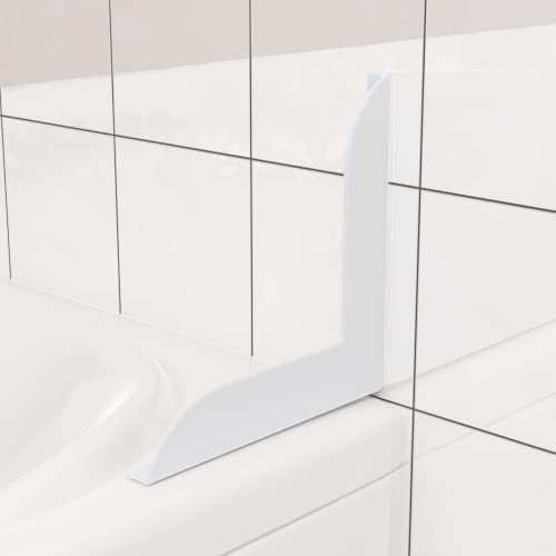 Shower Splash Guard - Bathroom Protector Shield (White)