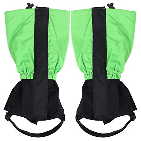 Children's Leg Covers, Adjustable Hiking Gaiters Waterproof Children's Leg Covers Windproof Sand Prevention Children's Outdoor Leg Covers Kids Leg Boot Gaiters (green)