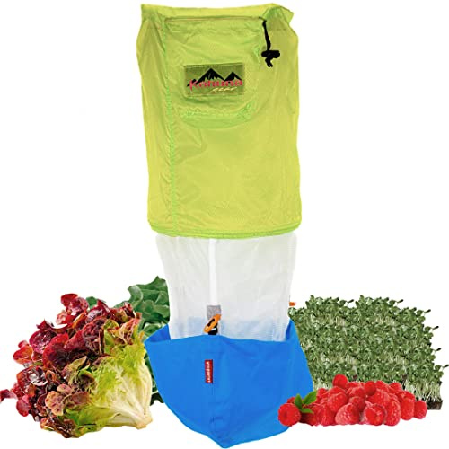 Saladzilla by Kahuna Gear: Large Salad Spinner, 2 Gallon Capacity (8 Qt.), Collapsible & Portable [Vegetable/Sprouts/Microgreen/Herb Dryer] Durable BPA-Free Fabric