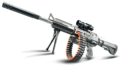 Toy Gun, Fucile da Cecchino con Sguardo Telescopico e Treppiede, Giocattolo In Schiuma Blaster con 24 Proiettili, Alimentato a Batteria Ricaricabile - Fucile Fromando Con Modalità Automatiche