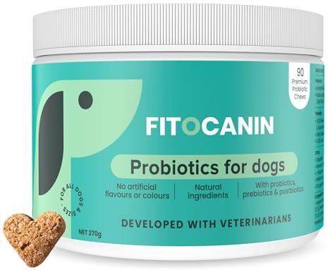 Fitocanin Verdauungs-Snacks mit Probiotika (270g) Hund. Präbiotika und Probiotika für die Förderung der Darmregulierung & Verdauung. 90 stk. Rind.