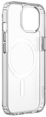Belkin SheerForce antimikrobielle, mit MagSafe kompatible Handyhülle für iPhone 15 Pro, durchsichtige iPhone 15 Pro Hülle mit integrierten Magneten, erhöhten Rändern zum Schutz des Displays, Kamera
