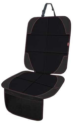 MORROLS 1 Lot de Protections de siège de Voiture pour Enfants, en Cuir imperméable, avec Fond antidérapant, Grandes Poches en Filet, en Cuir et Tissu, pour SUV, berline, Coffre
