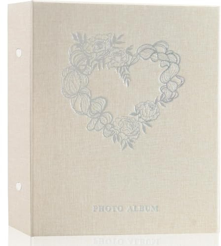 Miaikoe Photo Album 6x4 Slip in, Linen 1000 Pockets Photo Albums Holds 1000 Horizontal and Vertical 10x15cm Photos for Family Wedding Anniversary (Beige)