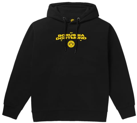 Dortmund Unisex BVB Borussia Dortmund Hoodie, Exklusiv, Schriftzug und Emblem, Kapuzenpullover Kapuzenpullover (1er Pack)