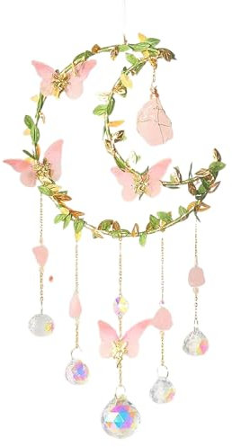 Cristallo colorato con farfalle Moon Designs Beautiful Garden Decor for Window Home Party Wedding Decoration