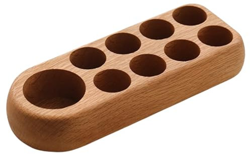 Soporte de esmalte de uñas de gel, soporte de exhibición de perfume, estante de almacenamiento compacto con múltiples ranuras, estante de madera para pintalabios, esmalte de uñas, botellas de perfumes