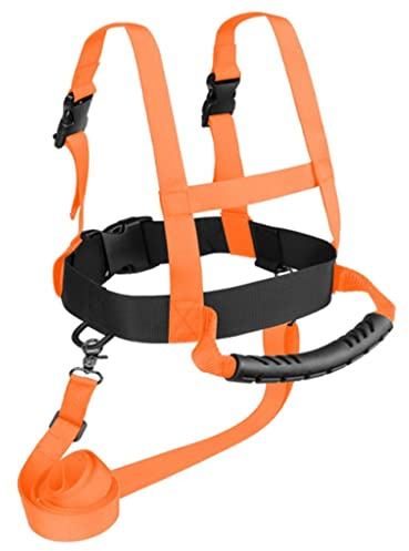 Zxpjkyu Tracolla per Imbracatura da per Bambini con Guinzaglio di E Maniglia Un Aiuto per L'apprendimento del Controllo della velocità, Arancia