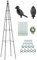 SVCEQZE Estructura Metálica para Jardín, Estructura Alta para Plantas Trepadoras en Exterior, Soporte Ajustable en Altura (160 cm) para Jardín, Accesorios de Cultivo para Flores, Hortalizas y Frutas