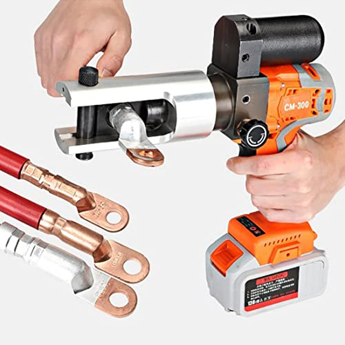 OZBME Pinza crimpatrice idraulica elettrica da 12 tonnellate e 11 matrici, pinze Ricaricabili, 2 batterie, terminale Automatico per Cavi da 16-300 mm²