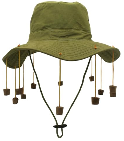 Qutalmi Australian Cork Hat | Costume Hat for Australia Day, Adjustable Headpiece with Elastic Band for Events, Travel, Hiking and Social Meetings