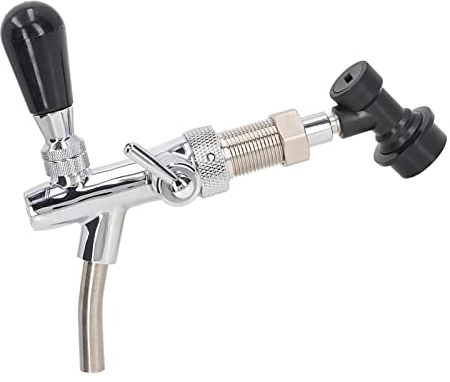 Grifo Ajustable para Cerveza de Barril, Grifo de Cerveza G5/8 de Acero Inoxidable, Dispensador de Líquido, Controlador de Flujo, Grifo de Cerveza para Barril de Cerveza Casera