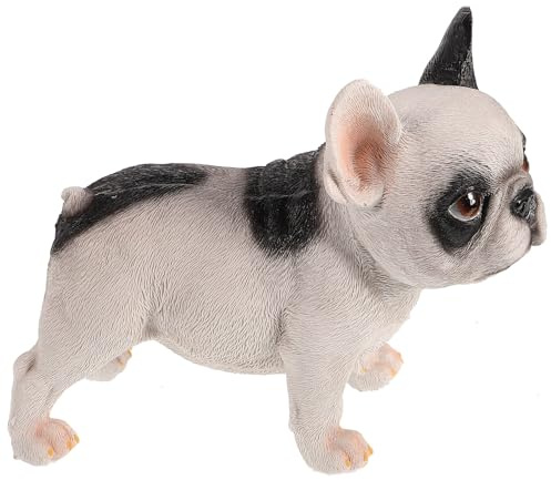 Toyvian Statue de Jardin Chien Résine Réaliste Décoration Intérieure et Extérieure Compacte Ornements Stables pour Maison et Bureau