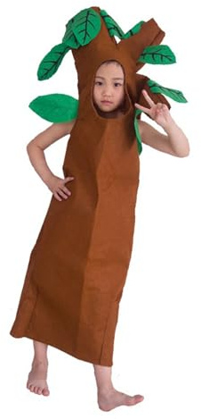 Elnwnnkc Disfraz de árbol para niños, overol con temática de plantas para Halloween, cosplay, fiesta, árboles, para niños y niñas, accesorios para fotos, trajes de árbol