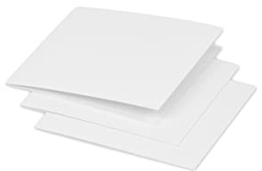 Clairefontaine 16116C Packung (mit 25 Doppelkarten Pollen, Gefaltet, 116 x 116 mm) 210g, Weiß