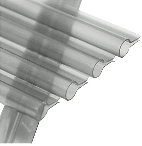 NOOR Klemmschienen Premium 19 x 1,5cm I Transparente, unauffällige Klemmleisten für Sichtschutzstreifen I 15er Set, 155KLEMMPRO