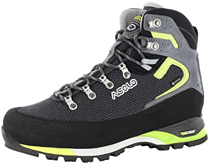 Asolo Corax GV Mm Nero/Green Lime, Stivali da Alpinismo Uomo, Black Green Lime, 43 1/3 EU