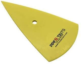 Rimpro-Tec PPF&Tints Triangle Contour Window Squeegee - Car Vinyl Wrapping & Window Tinting Tool - Vinyl Wraps Tools for Wallpaper - Great for Hard-To-Reach Areas Yellow Corner 15.5 X 8.5 Cm