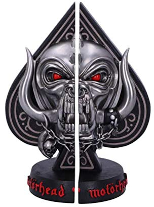 Nemesis Now Offically Licensed Spades Bookends, Silver, 18.5cm Offizielles Lizenzprodukt Motorhead Ace of Pades Warpig Snaggletooth Buchstützen, Silber, 18,5 cm, Résine, 1.25 picometer, B5345S0, One Size
